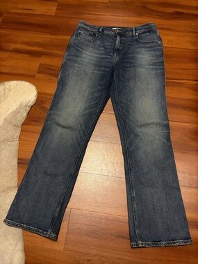 Good American High-Rise Dark and Light Wash Bootcut Jeans Sz 14/32